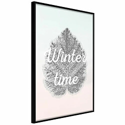 Paris Prix Affiche Murale Encadrée Winter Leaf 20 x 30 cm Noir