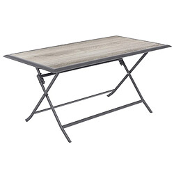 Table aluminium Azua 6 places gris smoke Hespéride - Graphite