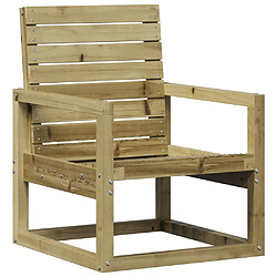 Maison Chic Chaise/Fateuill de jardin 57,5x63x76 cm bois de pin imprégné -GKD73268