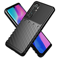 Coque en TPU texture sergé souple noir pour votre Xiaomi Mi Note 10 Lite