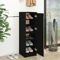 Avis Maison Chic Armoire à Chaussures Noir,Meuble de Rangement à Chaussures 30x35x100 cm bois d'ingénierie -MN79123