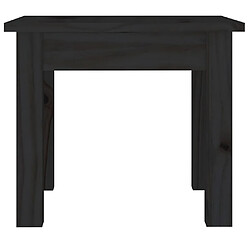 ComfortXL Table Basse Noir 35x35x30 Cm Bois Massif De Pin pas cher