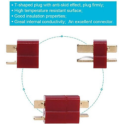 Acheter 10 Connecteurs T-Plug Couples Deans Style avec 20 Pièces Tube Rétractable pour Batterie LiPo RC