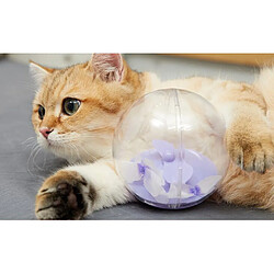 Universal 1PC Électrique Chat Butterfly Ball Innovative Pet Funny Toy Reality Fluttering Butterfly Jouer pour chatons et chiots | Jouet pour chats (violet)