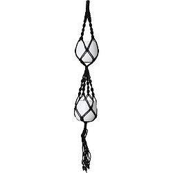 Artevasi MACRAMÉ DOUBLE NoeUD SPIRAL NOIR 120 CM