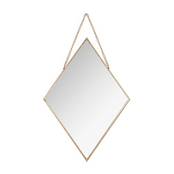 Avis Atmosphera, Createur D'Interieur Lot de 3 miroirs Losange métal chaine Or Atmosphera