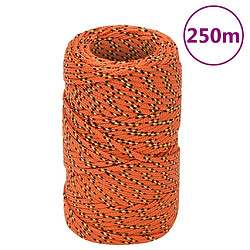 vidaXL Corde de bateau Orange 2 mm 250 m Polypropylène