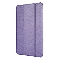 Etui en PU Texture de soie avec support tri-pliure violet pour votre Samsung Galaxy Tab A7 Lite 8.7 pouces