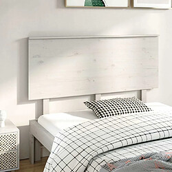 Maison Chic Tête de lit scandinave,Meuble de chambre Blanc 144x6x82,5 cm Bois massif de pin -MN41259