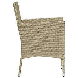 Acheter Maison Chic Lot de 2 Chaises de salle à manger de jardin - Fauteuil d'extérieur Résine tressée Beige -MN38585