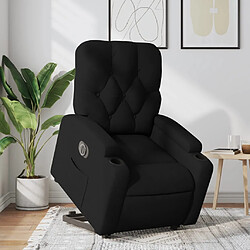 vidaXL Fauteuil inclinable électrique noir tissu