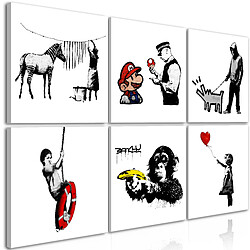 Artgeist Tableau - Banksy Style (6 Parts) [120x80]