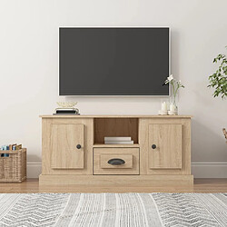 Maison Chic Meuble TV scandinave - Banc TV pour salon chêne sonoma 100x35,5x45 cm bois d'ingénierie -MN42528