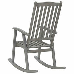 Acheter Maison Chic Chaise/Fateuill à bascule, Rocking chair gris bois d'acacia massif -GKD22006