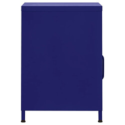 Avis vidaXL Table de chevet Bleu marine 35x35x51 cm Acier