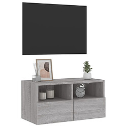 Acheter vidaXL Meuble TV mural sonoma gris 60x30x30 cm bois d'ingénierie