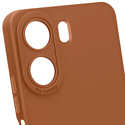 Avizar Coque pour Xiaomi Redmi 13C Silicone Mat Protection Caméra Marron