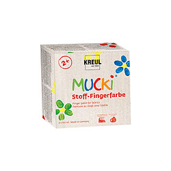 KREUL Peinture au doigt pour textile 'MUCKI', kit de 4 ()