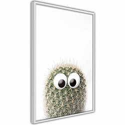 Paris Prix Affiche Murale Encadrée Funny Cactus II 20 x 30 cm Blanc