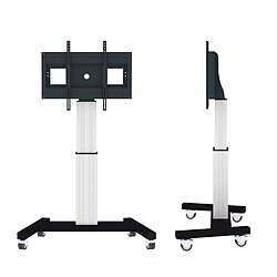 Newstar PLASMA-M2500SILVER socle d'écrans plats Portable flat panel floor stand Noir, Blanc 2,54 m (100"")