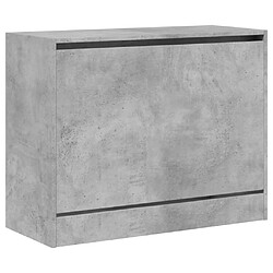 Acheter Maison Chic Armoire à chaussures | Meuble de rangement à chaussures Meuble d'Entrée gris béton 80x34x63 cm bois d'ingénierie -MN31037