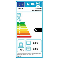 Four intégrable multifonction 70l 60cm a pyrolyse inox - fct686xwifi - CANDY