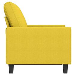 Avis vidaXL Canapé à 2 places Jaune clair 120 cm Tissu