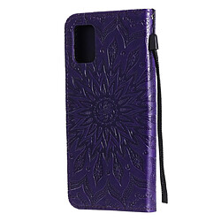 Avis Wewoo Housse Coque Pour Galaxy A51 Sun Print de protection à rabat horizontal avec support et fentes cartes et portefeuille violet