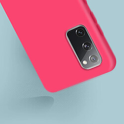 Avizar Coque Galaxy S20 FE Semi-rigide Soft Touch Compatible QI fuschia pas cher