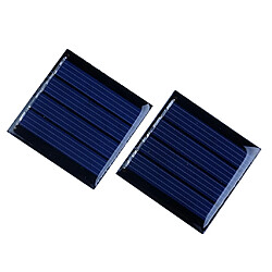 Panneau solaire polycristallin de 2pieces 5.5v / 2v 60ma pour le modèle d'avion diy 2v