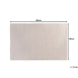 Beliani Tapis en coton beige 140 x 200 cm DERINCE