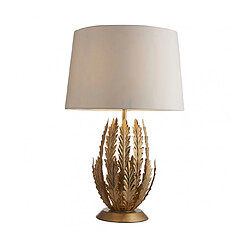 Endon Lampe de table Delphine Acier,tissu Feuille d'or,tissu de coton ivoire 1 ampoule 55cm