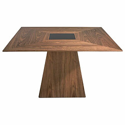 Avis Angel Cerda Table à manger en bois avec verre noir