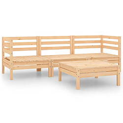 Maison Chic Salon de jardin 4 pcs - Table et chaises d'extérieur - Mobilier/Meubles de jardin Moderne Bois de pin massif -MN53495