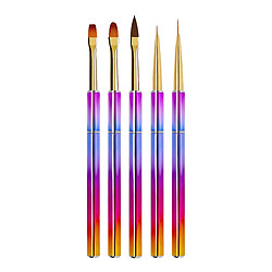 5x Nail Art Pinceaux Pen Liner Peinture Outils Constructeur Gel Brosse Liner Pinceau