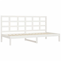 Avis vidaXL Lit de jour sans matelas blanc 90x200 cm bois de pin massif