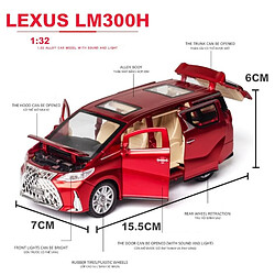 Universal 1: 32 Voiture jouet Lexus LM300h en métal Voiture en alliage Voiture jouet moulé sous pression Modèle de voiture Jouet de simulation haute Garçon | Voiture jouet moulé sous pression(Rouge)