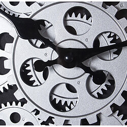 Horloge Murale Alexandra House Living Noir Acrylique Plastique 36 x 7 x 36 cm Argenté pas cher