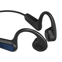 A9 Casque à Conduction Osseuse Bluetooth 5.0 Oreille Ouverte Pour La Conduite De Gym Noir