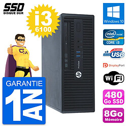 PC HP ProDesk 400 G3 SFF Intel Core i3-6100 RAM 8Go SSD 480Go Windows 10 Wifi - Occasion