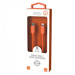 Jaym Câble USB-C vers Lightning 3A - 1,5 mètres - Collection POP - Orange pas cher