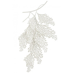 Dansmamaison Decoration Murale Feuilles Branches Metal Blanc