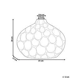 Avis Beliani Vase à fleurs TIMGAD fait à la main Métal 26 cm Argenté