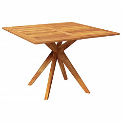 vidaXL Table de jardin 110x110x75 cm Bois d'acacia solide