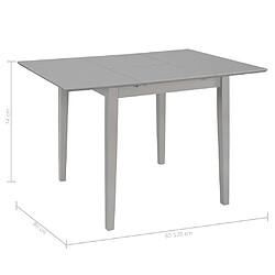 vidaXL Mobilier de salle à manger 5 pcs MDF Gris pas cher