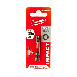 Milwaukee 4002395385522 Embout de Vissage pour Visseuses à Chocs, Noir