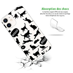 Avis Coque iPhone 12 mini souple transparente Miaou Motif Ecriture Tendance Evetane