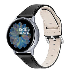 Bracelet en cuir véritable 22mm avec boucle, noir pour votre Samsung Galaxy Watch3 45mm/Samsung Galaxy Watch 46mm