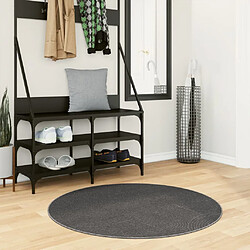 vidaXL Tapis IZA poils courts style scandinave anthracite Ø 100 cm