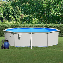 vidaXL Piscine avec pompe filtrante à sable 490x360x120 cm